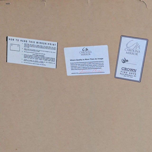 Traditional Carolina Mirror Wood Framed Mirror For Sale - Image 3 of 6