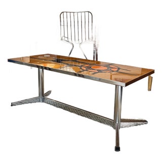 A Vintage Ceramic Tile Coffee Table Designed Attributed to Adri Belgique, Circa 1960s. For Sale