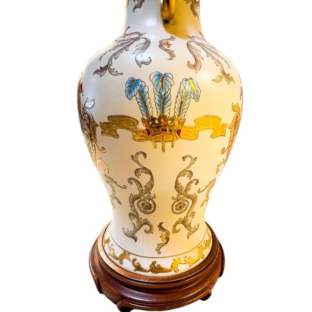 Late 19th Century Late 19th Century Custom Sèvres-Style Fox Hunt Table Lamp For Sale - Image 5 of 8