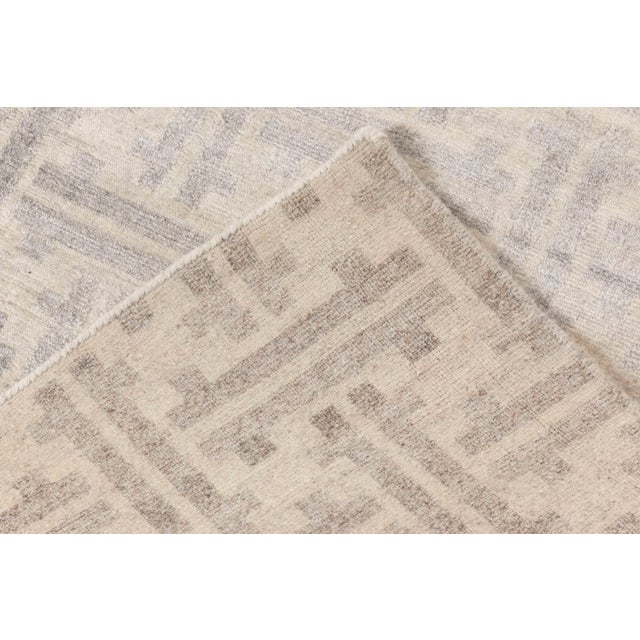 Textile Contemporary Geometric Terra Rug in Natural Wool by Doris Leslie Blau For Sale - Image 7 of 8