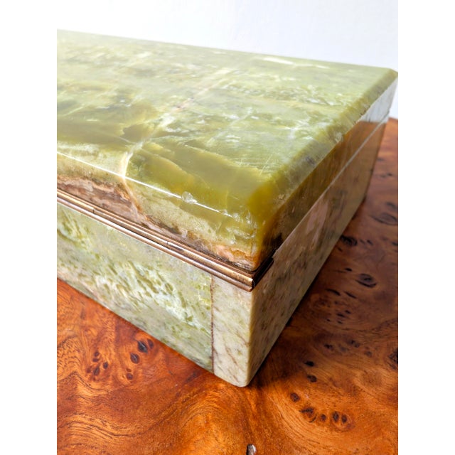 Antique Italian Green Marble Trinket Box from Henry Griffith & Sons, 1890s For Sale - Image 10 of 15
