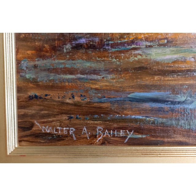 Mid-Century American Impressionist Landscape Painting of Mexico Coast by Walter Bailey For Sale - Image 11 of 15
