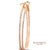 White 18k (750) Rose Gold Natural Diamond Hoop Earrings For Sale - Image 8 of 10