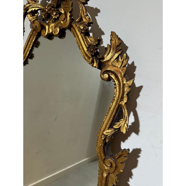 Antique Style Mirror with Gold Frame For Sale - Image 3 of 5