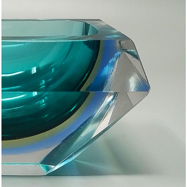 Mid-Century Modern Sommerso Murano Glass Bowl by Flavio Poli for Seguso, 1960s For Sale - Image 6 of 7