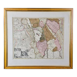 "Hollandiae" Southern Holland: Hand-Colored 17th Century Visscher Map