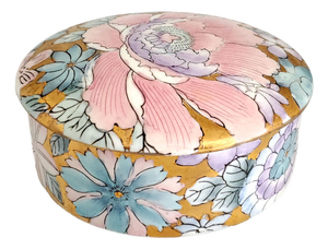 Box Jewelry Vintage Hand Painted Chinese Porcelain