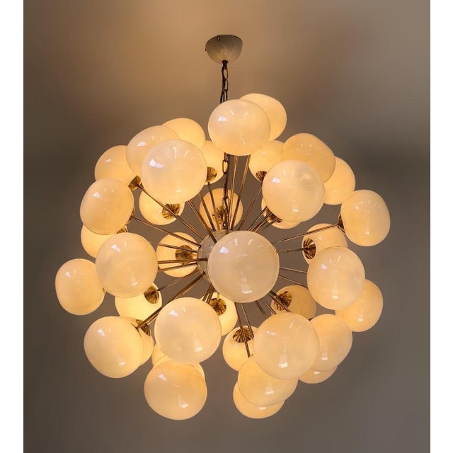 21st Century Nova Cream Murano Pebble Sputnik Chandelier by Fabio LTD For Sale - Image 6 of 8