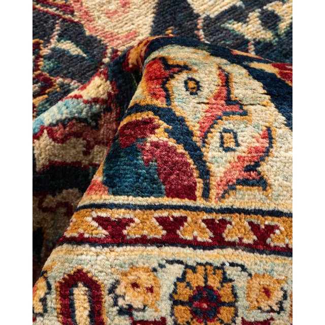 Textile Mogul, One-of-a-Kind Hand-Knotted Area Rug in Blue, 8' 1" x 10' 7" For Sale - Image 7 of 8
