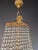 Metal Vintage Empire Neoclassical Crystal Basket Brass Crystal Chandelier For Sale - Image 7 of 11