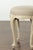 Mid-Century Modern Pair of French Midcentury Walnut Stools with Cabriole Legs and New Upholstery For Sale - Image 3 of 12