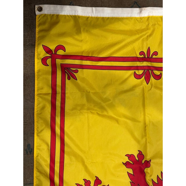Traditional Late 20th Century Vintage Scotland Rampant Lion Nylon Flag For Sale - Image 3 of 6