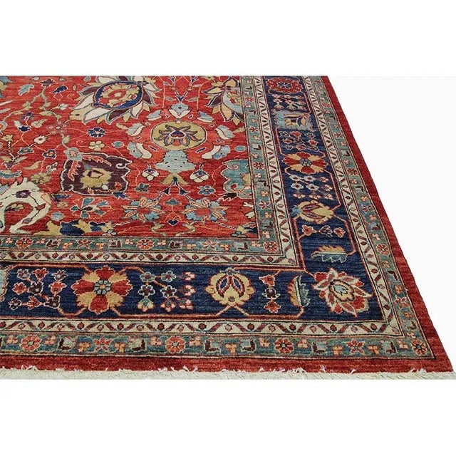 1990s Handwoven Serapi Style Area Rug 12’1″ X 15’6″ For Sale In Dallas - Image 6 of 11