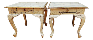 Antique French Provincial Distressed Side Tables Set