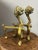 Antique English Brass Lion Andirons For Sale - Image 4 of 8