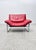 Red Bauhaus Leather Chair by Johan Bertil Häggström for Ikea, 1970s For Sale - Image 8 of 8