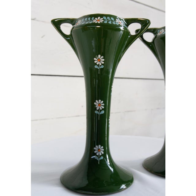 Art Nouveau Ceramic Vases, 1890s, Set of 2 For Sale - Image 5 of 14
