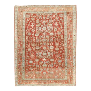 Early 20th Century Zabihi Collection Red Persian Malayer Small Size Square Rug - 3'6" x 4'4" For Sale