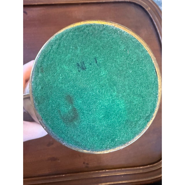 Vintage Sculptural Brass Crescent Bowl on Pedestal Stand For Sale - Image 4 of 6