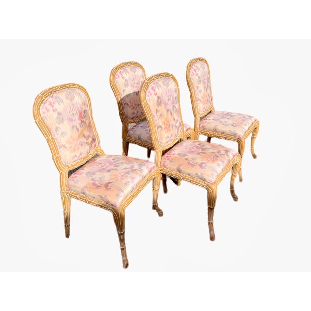Late 20th Century Casa Stradivari Faux Bois Light Wood Dining Chairs, Set of 6 For Sale - Image 5 of 12