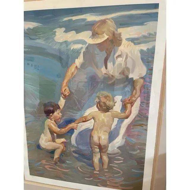 American Late 20th Century Five Foot Framed Coastal Wall Art For Sale - Image 3 of 9