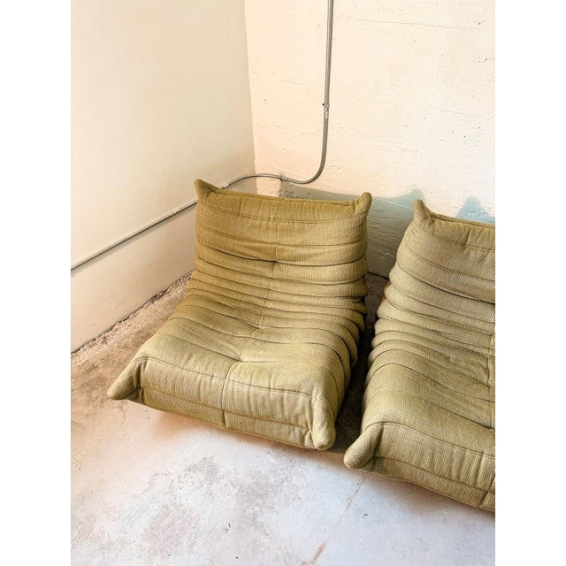 Ligne Roset Togo Lounge Chairs by Michel Ducaroy for Ligne Roset Circa 1970, France - Set of 2 For Sale - Image 4 of 6