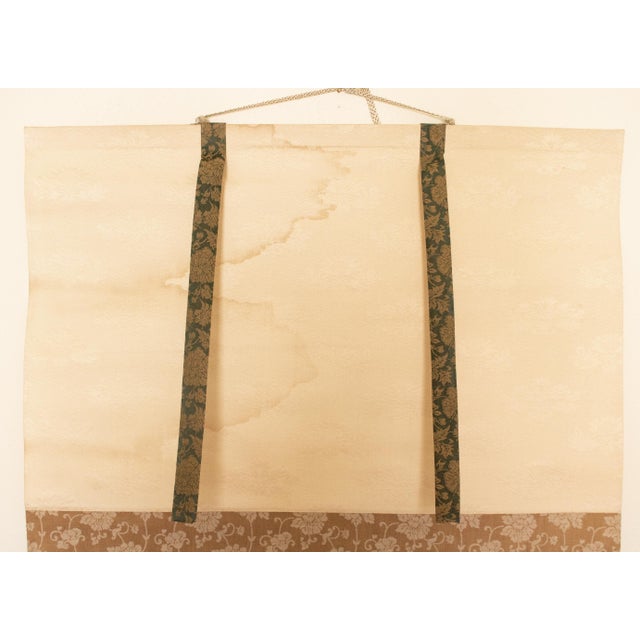 "Summer Landscape With River", Late Meiji to Taisho Era Silk Scroll Painting For Sale - Image 14 of 18