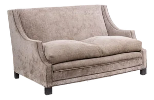 Rectangular Sofa in Gray Velvet, 1990s