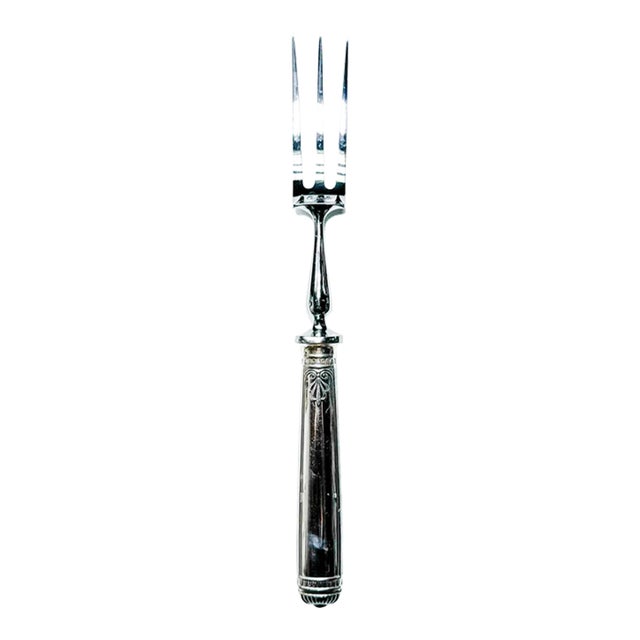 Mid 20th Century Christofle Silver-Plated Serving Fork For Sale