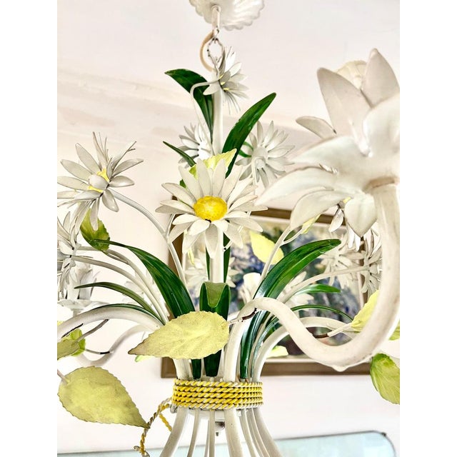 1960s Floral Daisy Flower Chandelier from Banci Firenze, 1960s For Sale - Image 5 of 9