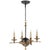 Leaf and Arrow Small Chandelier in Bronze with Antique-Burnished Brass Designer: Chapman & Myers Canopy: 5.5" Round...