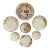 Vintage Floral Hand‑Painted Wall Plate Collection / Grouping - Set of 7 For Sale