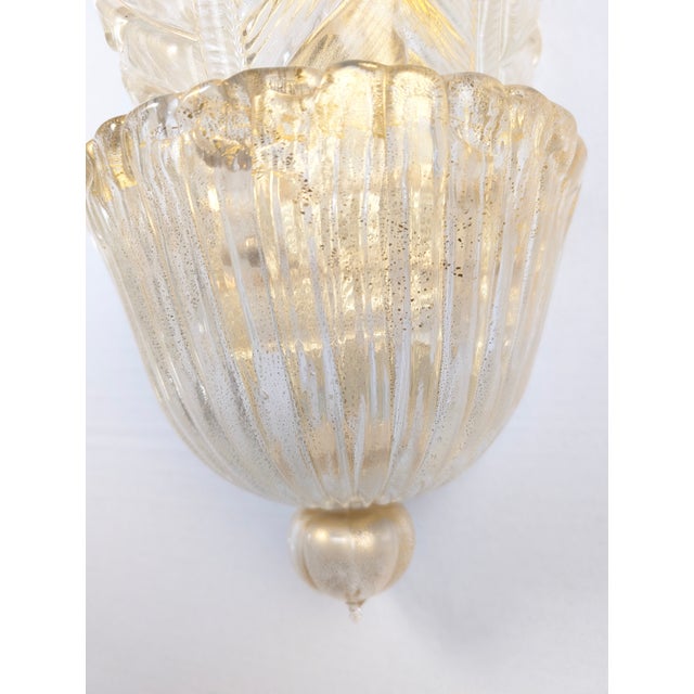 Large Gold Leaf and Murano Glass Wall Lights from Barovier & Toso, 1980s, Set of 2 For Sale - Image 14 of 17