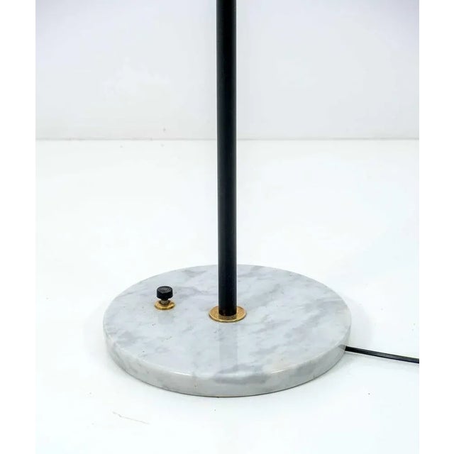 Mid-Century Modern Floor Lamp in Brass and Opaline Glass from Stilnovo, Italy, 1950s For Sale - Image 9 of 10