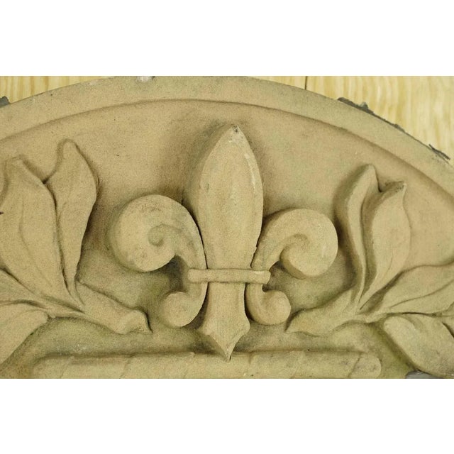 Mid 20th Century Mid 20th Century Reclaimed Seal of New Rochelle NY Terra Cotta Medallion For Sale - Image 5 of 10