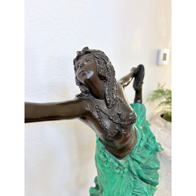 Art Deco Art Deco Style Dancer Sculpture With Marble Base For Sale - Image 3 of 10