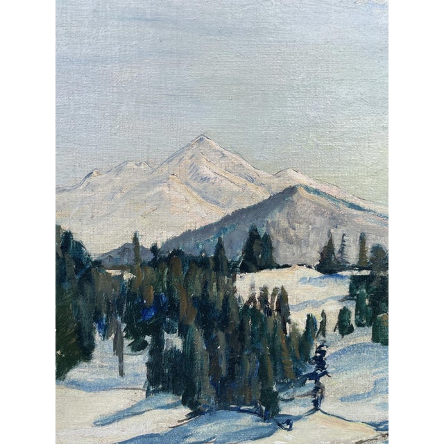 Harald Tillberg, Snowy Alpine Landscape, Oil on Canvas For Sale - Image 7 of 18