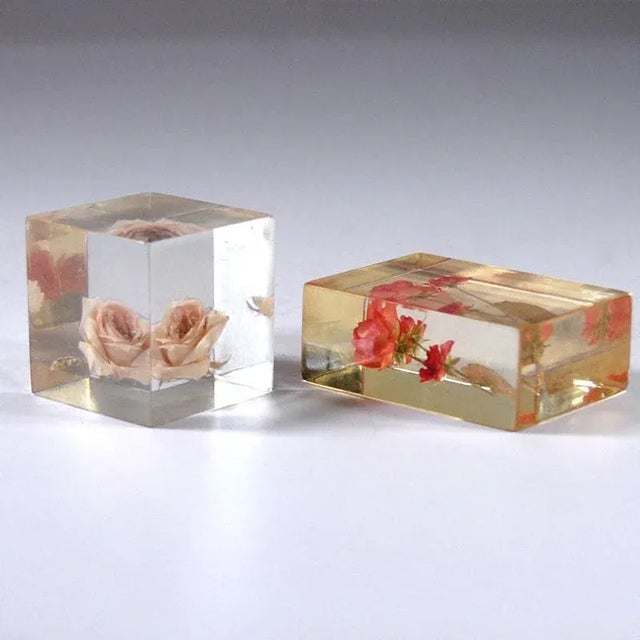 Vintage Acrylic Paper Weights, 1970s, Set of 2 For Sale - Image 6 of 8