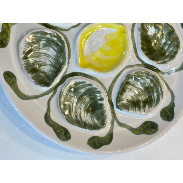 French French 1950s French Oyster Plate From Pornic in Brittany For Sale - Image 3 of 8