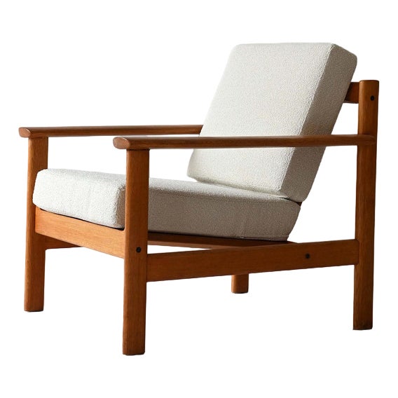 Scandinavian Oak Lounge Chair, 1960s For Sale