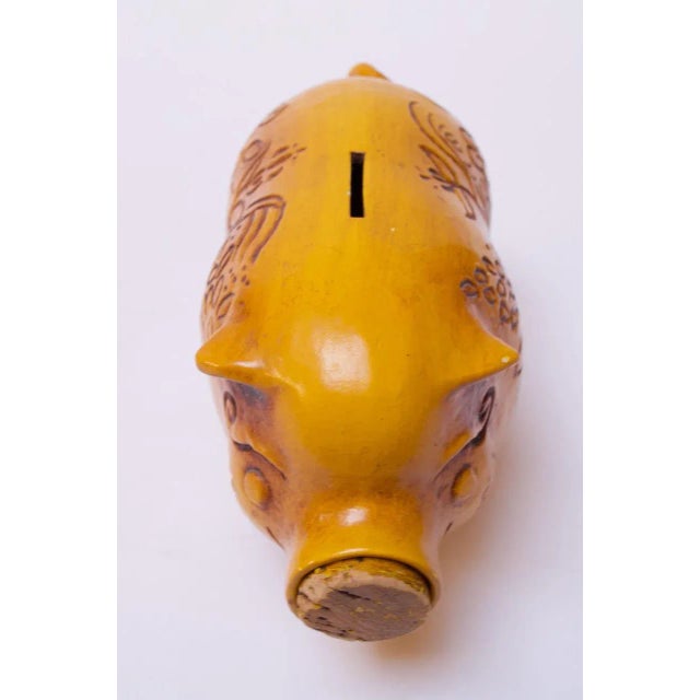 California Pottery Mid-Century California Pottery Piggy Bank With Cork Stopper For Sale - Image 4 of 13