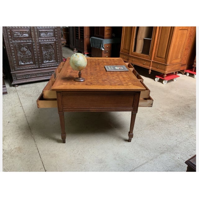 Antique Art Nouveau Double-Sided Desk, 1915 For Sale - Image 11 of 12