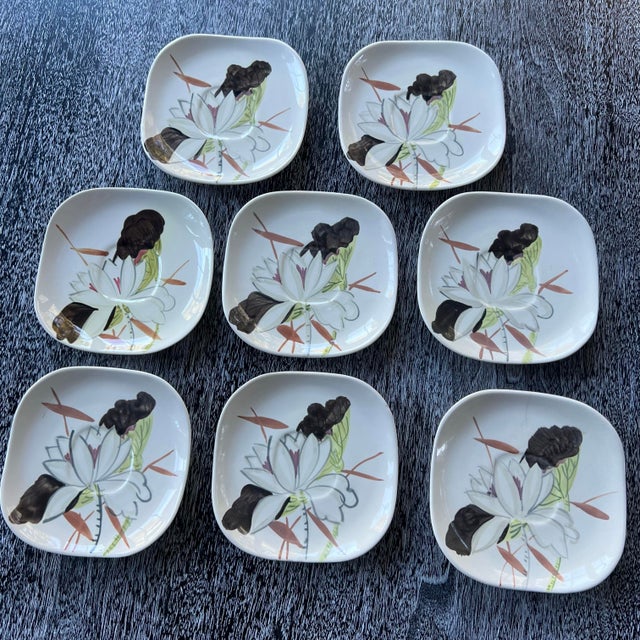 1950s Red Wing Pottery Lotus Bronze - Set of 34 For Sale - Image 10 of 12