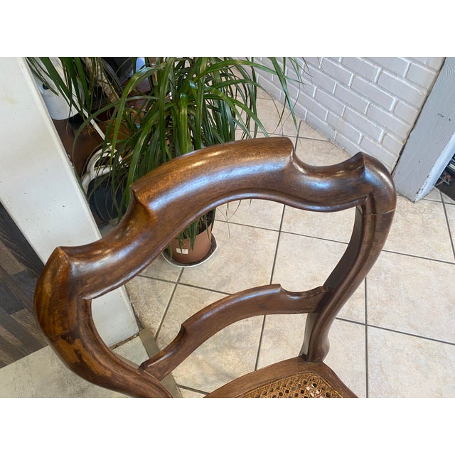 Antique Cane and Wood Chairs, 1890s, Set of 2 For Sale - Image 6 of 18