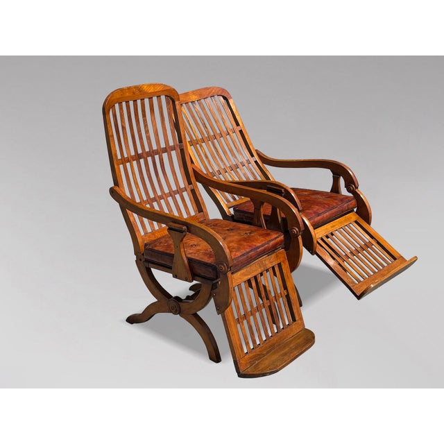 Antique Walnut Reclining Armchairs, 1860, Set of 2 For Sale - Image 16 of 17