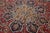 Red Rosette Designed Vintage Mashad Persian Wool Rug in Red For Sale - Image 8 of 9