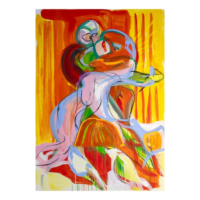 Dick Berckenkamp, Composition IV (Let's Dance), Acrylic on Canvas For Sale