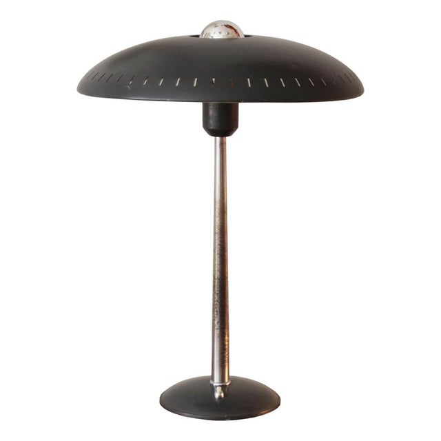 Black Table Lamp by Louis Kalff for Philips, 1950s For Sale - Image 12 of 12