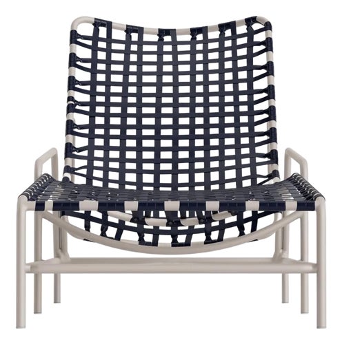 Brown Jordan Kantan Aluminum Vinyl Chaise Lounge, Dove frame with