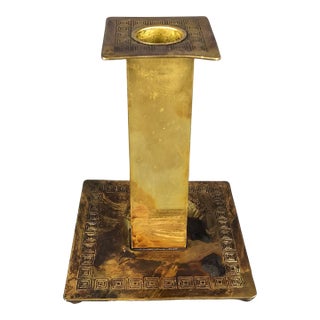 19th Century Antique Candlestick Holder Greek Motif by Bradley & Hubbard For Sale